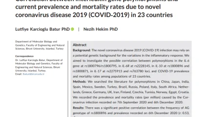 Correlation between interleukin gene polymorphisms and current prevalence and mortality rates due to novel coronavirus disease 2019 (COVID‐2019) in 23 countries