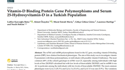 Vitamin-D Binding Protein Gene Polymorphisms and Serum 25-Hydroxyvitamin-D in a Turkish Population